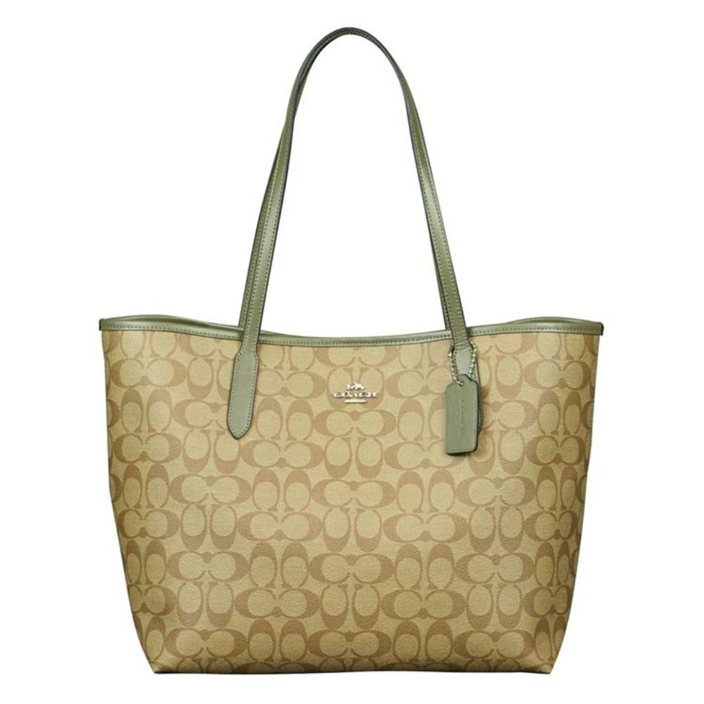 Coach Signature City Tote in Khaki Surplus